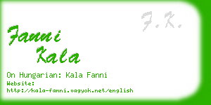 fanni kala business card
